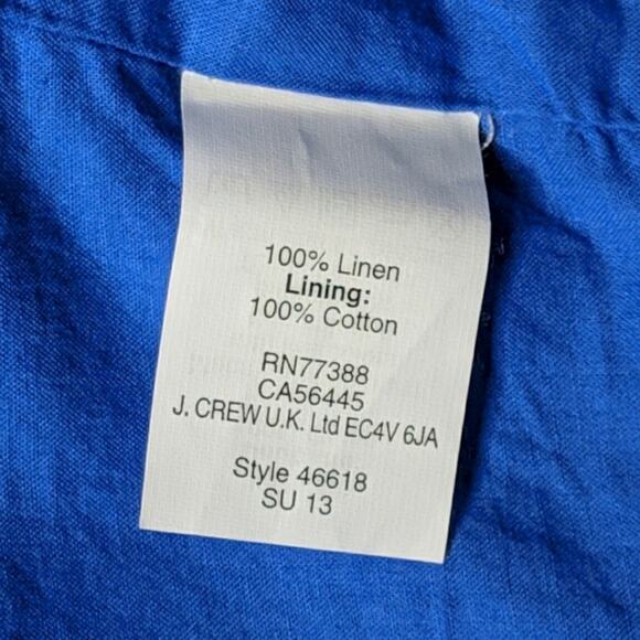 J Crew Boardwalk Linen Skirt Polka Dotted 2 - Picture 6 of 8